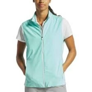 NWOT Foot Joy Womens S TempoSeries Lightweight Full-Zip Golf Vest Pockets Aqua